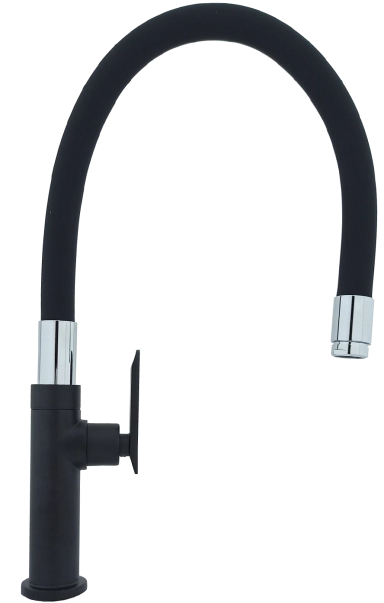 Llave lavaplatos flexible multichorro agua fría black